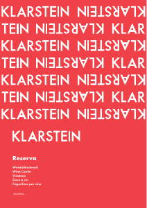 Mode d’emploi Klarstein 10029816 Reserva Cave à vin