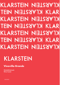 Bruksanvisning Klarstein 10032033 Vinovilla Grande Vinkyl