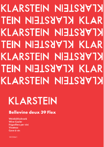 Bruksanvisning Klarstein 10032661 Bellevine Deux 39 Flex Vinkyl