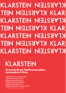 Manuál Klarstein 10032874 Aromatica II Duo Kávovar