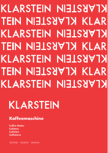 Bedienungsanleitung Klarstein 10032762 Kaffeemaschine