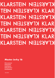 Bruksanvisning Klarstein 10033212 Master Jerky 16 Mattorkare