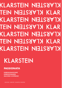 Mode d’emploi Klarstein 10031700 Passionata Machine à expresso