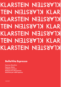 Manual Klarstein 10033137 BellaVita Espresso Machine