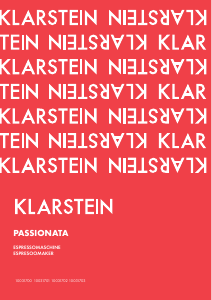 Manual Klarstein 10031701 Passionata Espresso Machine