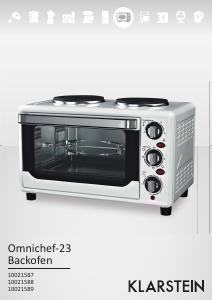 Manual Klarstein 10021587 Omnichef 23 Oven