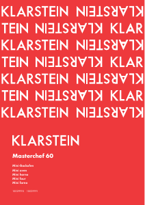 Manual Klarstein 10029191 Masterchef 60 Oven