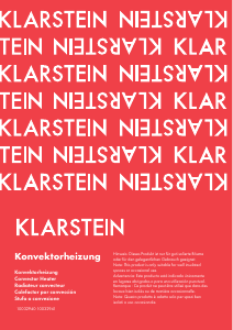 Bruksanvisning Klarstein 10032940 Värmefläkt