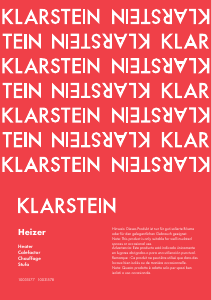 Bruksanvisning Klarstein 10031578 Värmefläkt