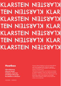 Bruksanvisning Klarstein 10033033 Heatbox Värmefläkt