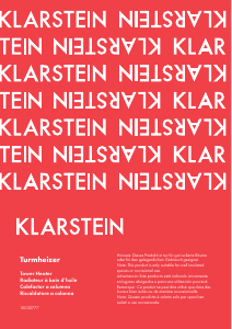 Bruksanvisning Klarstein 10032777 Värmefläkt