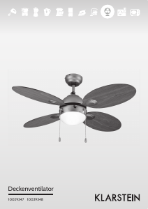 Manuale Klarstein 10029347 Ventilatore da soffitto