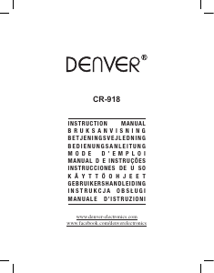 Käyttöohje Denver CR-918 Radioherätyskello