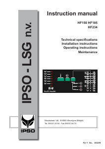 Bruksanvisning IPSO HF150 Tvättmaskin