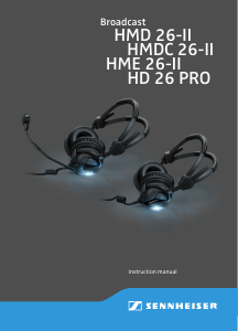 Handleiding Sennheiser HD 26 PRO Koptelefoon