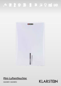 Mode d’emploi Klarstein 10029871 Déshumidificateur