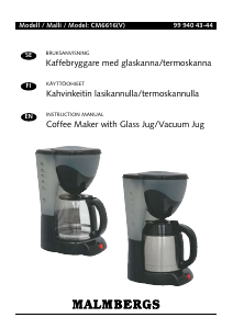 Manual Malmbergs CM6616 Coffee Machine