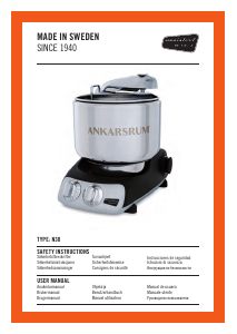 Manual Ankarsrum AKM6290b Stand Mixer