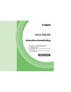 Handleiding Canon IXUS 500 HS Digitale camera