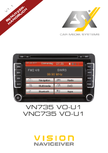 Bedienungsanleitung ESX VN735 VO-U1 Vision (Skoda) Navigation