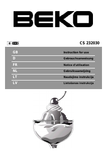 Handleiding BEKO CS232030 Koel-vries combinatie