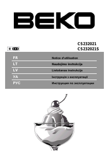 Руководство BEKO CS232021S Холодильник с морозильной камерой