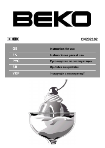 Посібник BEKO CN232102 Холодильник із морозильною камерою