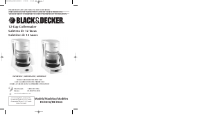 Mode d’emploi Black and Decker DLX900 Cafetière