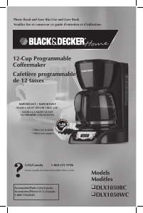 Manual Black and Decker DLX1050WC Coffee Machine