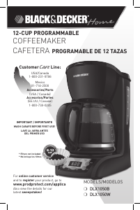 Bruksanvisning Black and Decker DLX1050W Kaffebryggare