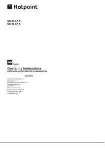 Bruksanvisning Hotpoint DC 85 N1 W Kyl-frys