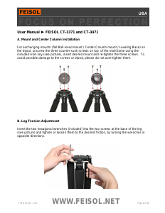 Handleiding Feisol CT-3371 Statief