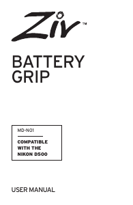 Bruksanvisning ZIV MD-N01 (Nikon D500) Batterigrepp