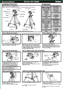 Manual Velbon EX-547 Tripod