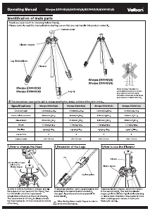 Manual Velbon Sherpa E3300D Tripod