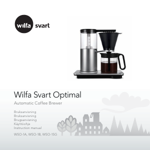 Bruksanvisning Wilfa WSO-1SG Kaffemaskin