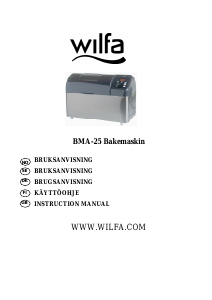 Bruksanvisning Wilfa BMA-25 Bakmaskin