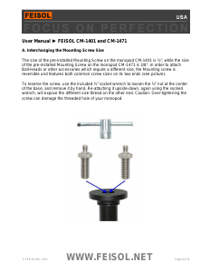 Handleiding Feisol CM-1401 Statief