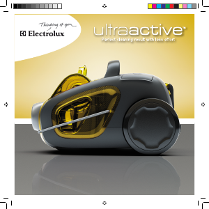 Руководство Electrolux ZUA3830P UltraActive Пылесос