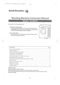 Handleiding Kelvinator KL600FL Wasmachine