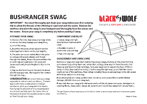 Handleiding BlackWolf Bushranger Swag Tent