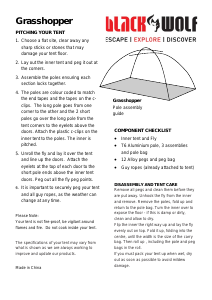 Handleiding BlackWolf Grasshopper UL 3 Tent