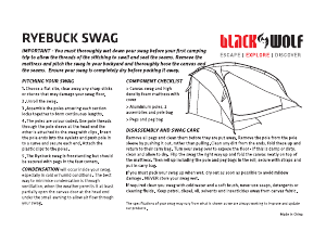 Handleiding BlackWolf Ryebuck Swag Tent