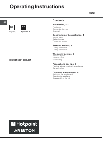 Руководство Hotpoint-Ariston CISKBT 6001 H IX/HA Варочная поверхность