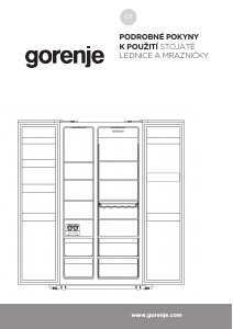 Manuál Gorenje NRS9183MB Lednice s mrazákem