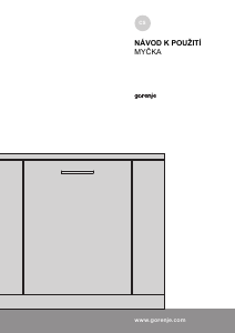 Manuál Gorenje GV63161 Myčka na nádobí