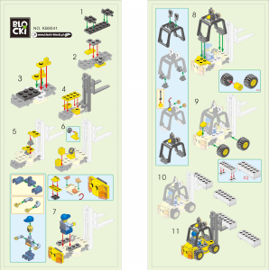 Handleiding Blocki set KB8041 MyCity Heftruck