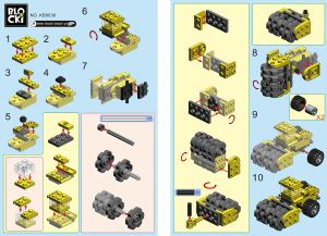 Handleiding Blocki set KB8036 MyCity Stoomwals