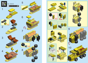 Handleiding Blocki set KB8035 MyCity Kiepwagen