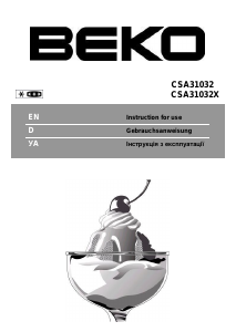 Посібник BEKO CSA31032 Холодильник із морозильною камерою